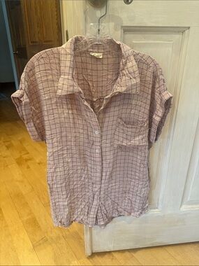 Hem & Thread Dusty Rose Button-Down Check Shirt